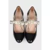Snakeskin embossed shoes