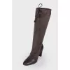 Combined brown boots