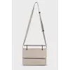 Gray leather bag