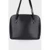 Vintage bag Lussac Epi Leather Noir