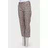 Abstract print trousers