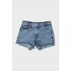 Shorts with raw edges