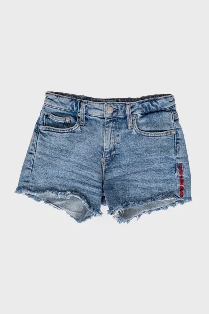 Shorts with raw edges