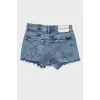 Shorts with raw edges
