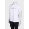White T-shirt with brand logo