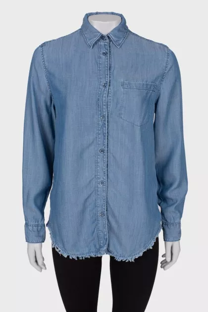 Loose fit denim shirt