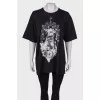 T-shirt with print and stones