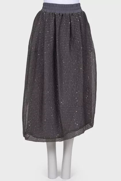 Gray skirt with sequins