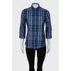 Blue checked shirt