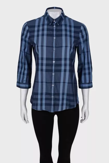 Blue checked shirt