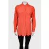 Coral shirt with pockets