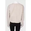 Beige leather jacket