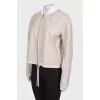 Beige leather jacket
