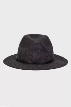 Charcoal wool hat