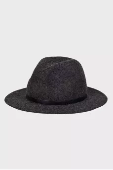Charcoal wool hat