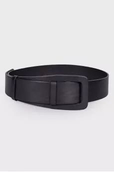 Black leather belt
