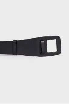Black leather belt