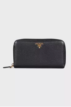 Black leather wallet