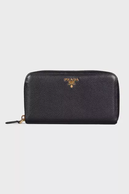 Black leather wallet