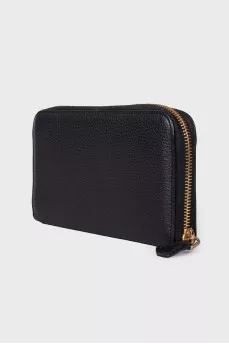 Black leather wallet
