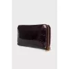 Lacquer wallet in cherry color