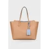Swing Two Tone Beige and Blue Shopper bag