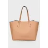 Swing Two Tone Beige and Blue Shopper bag