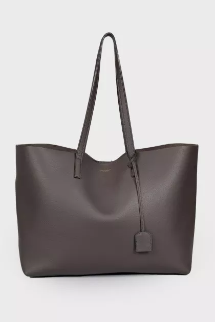 Шкіряна темно-сіра сумка