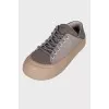 Sneakers with chunky soles