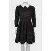 Black dress with white collar and cuffs