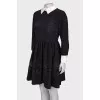 Black dress with white collar and cuffs
