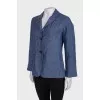 Linen jacket with pockets