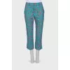 Floral embroidered trousers