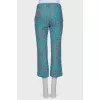Floral embroidered trousers