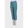Floral embroidered trousers