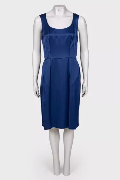 Silk blue dress