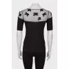 Black mesh T-shirt