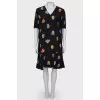 Printed silk dress