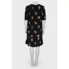 Printed silk dress