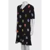 Printed silk dress