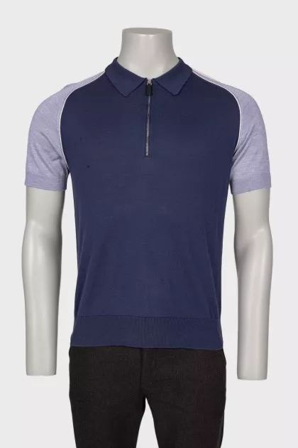 Men's zip polo shirt