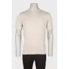 Men's beige silk T-shirt