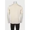 Men's beige silk T-shirt