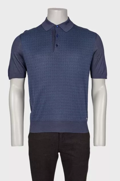 Men's silk polo shirt