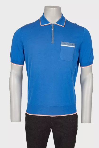 Men's polo T-shirt with stripes