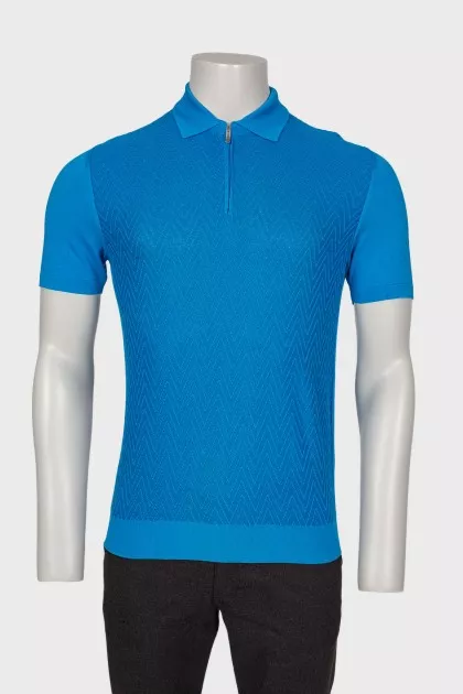 Men's blue polo