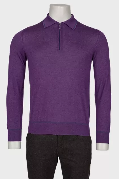 Men's purple polo
