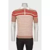Men's striped polo