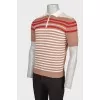 Men's striped polo