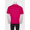 Men's silk crimson T-shirt